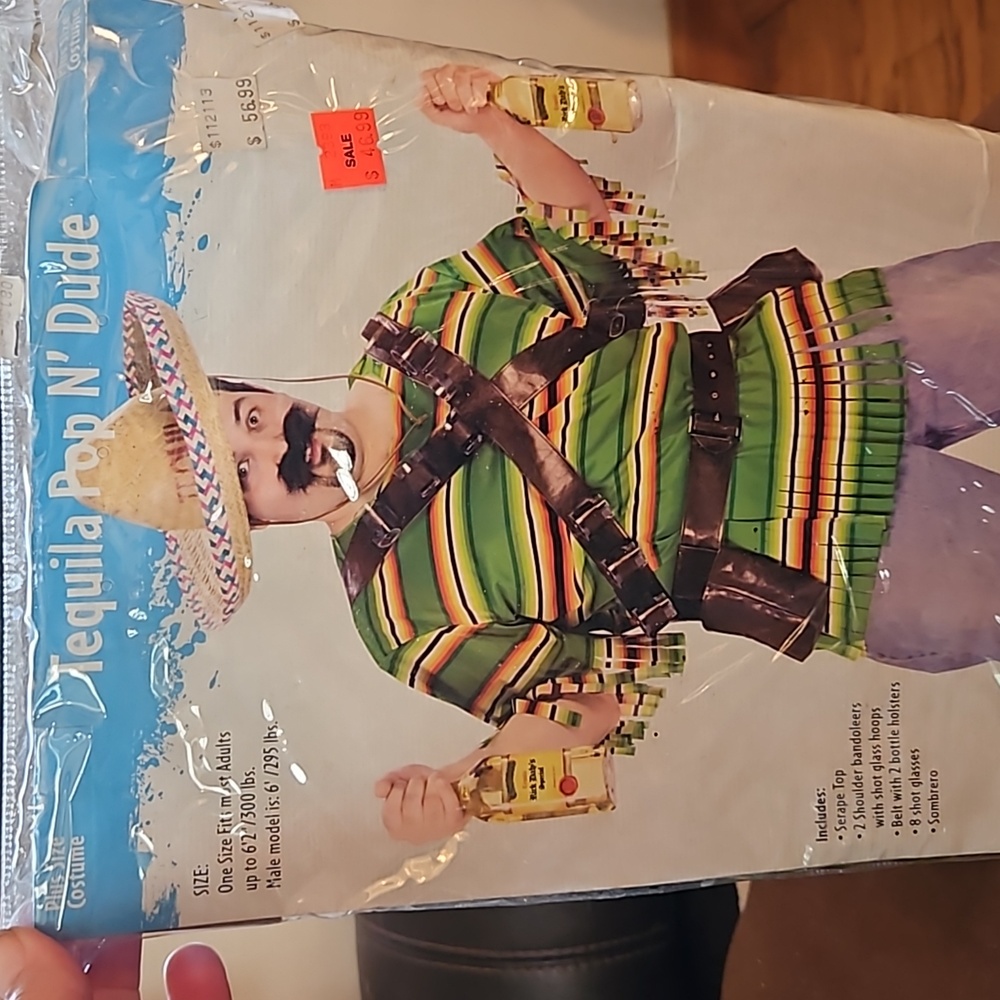 Tequila pop N Dude Halloween Costume - NEW